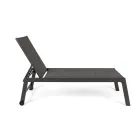 Modern Garden Sunbed in Aluminum with Wheels for Outdoors - Franz Viadurini