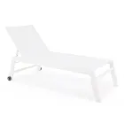Modern Garden Sunbed in Aluminum with Wheels for Outdoors - Franz Viadurini