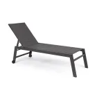 Modern Garden Sunbed in Aluminum with Wheels for Outdoors - Franz Viadurini