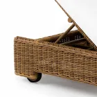 Single or Double Outdoor Sun Lounger in Luxury Synthetic Rattan - Yves Viadurini