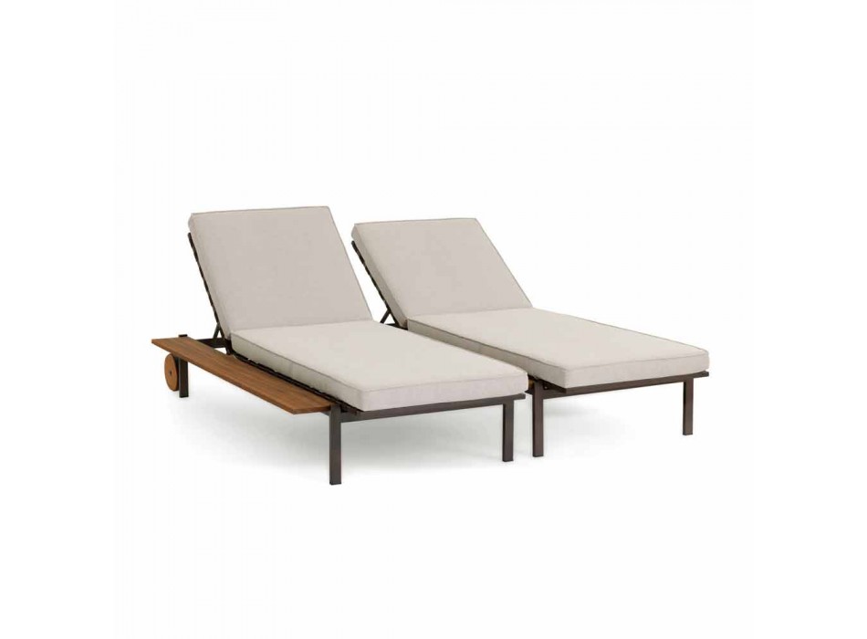 Casilda Talenti design upholstered sunbed with wheels