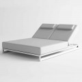 Outdoor Sun Lounger in Aluminum and Fabric - Gioacchino