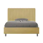 120x200 cm Microfiber Bed with Symmetrical Vertical Lines Made in Italy - Glove Viadurini