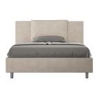 Bed 140x200 cm Headboard with Microfibre Cushion Made in Italy - Olympics Viadurini