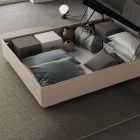 Bed 140x200 cm Headboard with Microfibre Cushion Made in Italy - Olympics Viadurini