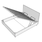 160x200 cm Microfiber Bed with Symmetrical Vertical Lines Made in Italy - Glove Viadurini