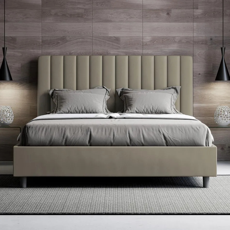 160x200 cm Bed Headboard with Symmetrical Vertical Lines Made in Italy - Guanto Viadurini