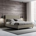 160x200 cm Bed Headboard with Symmetrical Vertical Lines Made in Italy - Guanto
