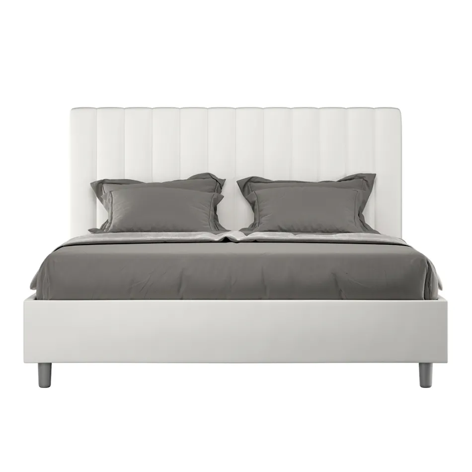 160x200 cm Bed Headboard with Symmetrical Vertical Lines Made in Italy - Guanto Viadurini