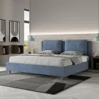 180x200 cm Bed Headboard with Microfiber Cushions Made in Italy - Olympics Viadurini