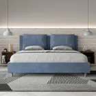 200x200 cm Bed Headboard with Microfiber Cushions Made in Italy - Olympics Viadurini