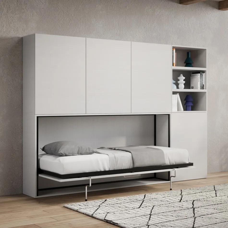 Single Murphy Bed in Different Compositions - Collaborative Viadurini