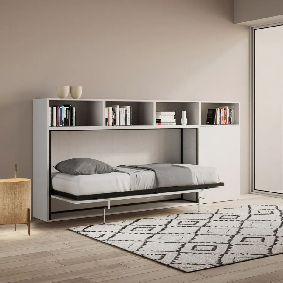 Single Murphy Bed in Different Compositions - Collaborative Viadurini