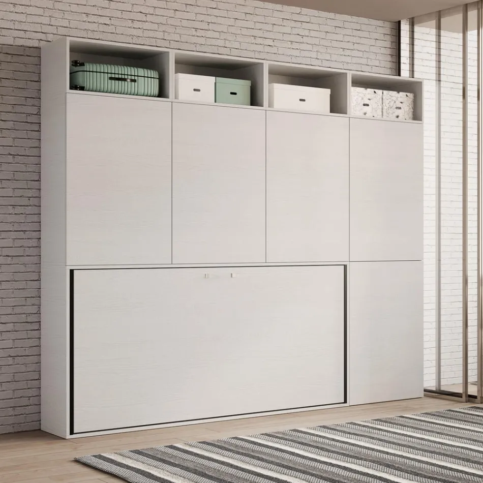 Single Murphy Bed in Different Compositions - Collaborative Viadurini