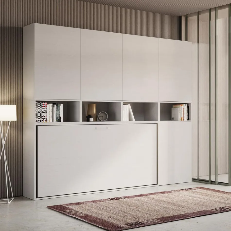 Single Murphy Bed in Different Compositions - Collaborative Viadurini