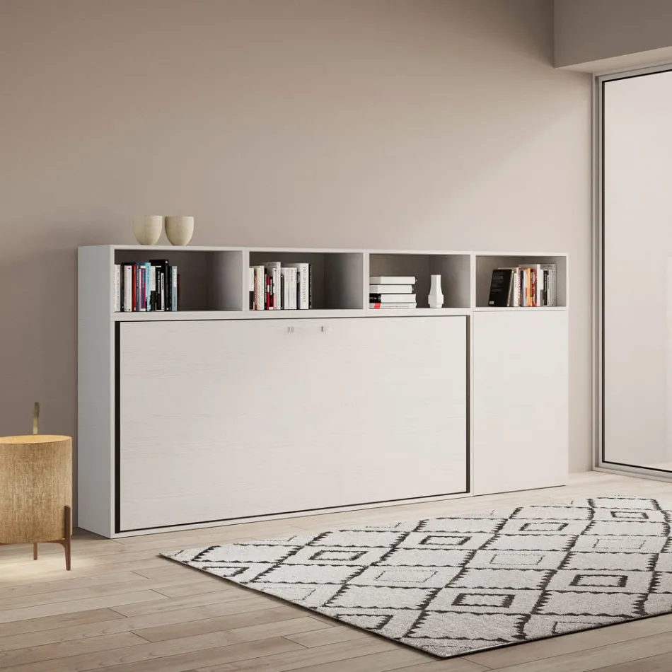 Single Murphy Bed in Different Compositions - Collaborative Viadurini