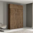 Queen Size Bed with Vertical Foldaway and Wall Unit - Magicompare Viadurini