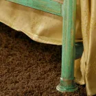 Single bed and a half Gabriella green iron beaten copper Viadurini