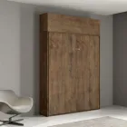 Vertical Foldaway French Bed with Wall Unit - Magicompare Viadurini