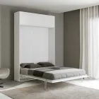 Vertical Foldaway French Bed with Wall Unit - Magicompare Viadurini