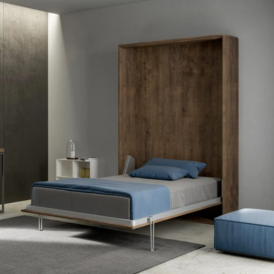 Vertical Foldaway French Bed in Different Finishes - Magicompare Viadurini