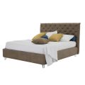 Double Container Bed Upholstered Fabric or Ecoleather Made in Italy - Euro