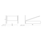 Single Bed with Fabric Headboard Made in Italy - Fiuto Viadurini