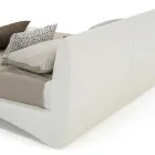 Upholstered Double Bed in Eco-Leather or Fabric Made in Italy - Armonica Viadurini