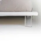 Upholstered Double Bed in Eco-Leather or Fabric Made in Italy - Armonica Viadurini