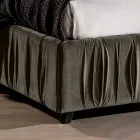 Modern Upholstered Double Bed with Folds or Quilted Design - Thomas Viadurini