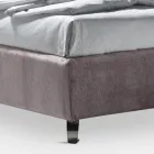 Double Bed 160x190 with 2 Soft Cushions with Perimeter Ruffle - Ernesta Viadurini