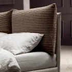 Double Bed 160x190 with 2 Soft Pillows in the Headboard - Tramonti Viadurini