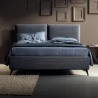 Double Bed 160x190 with Cushion-Shaped Padding - Brezze Viadurini