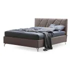 Double Bed 160x190 with Geometric Quilting Workmanship - Ciottolino Viadurini