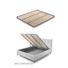 Double Bed 160x190 with Geometric Quilting Workmanship - Ciottolino Viadurini