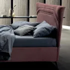 Double Bed 160x190 with Curved Lines and Double Quilted Band - Gioie Viadurini