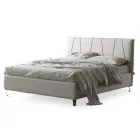 Double Bed 160x190 with Oblique Corded Profiles in the Headboard - Euforie Viadurini