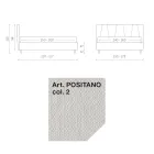 Double Bed 160x190 with Oblique Corded Profiles in the Headboard - Euforie Viadurini