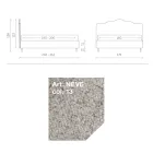 Double Bed 160x190 with Perimeter Ruffle Headboard Made in Italy - Rest Viadurini