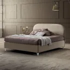 Double Bed 160x190 with Curved Line Headboard Made in Italy - Oriente Viadurini