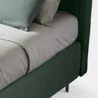 Double Bed 160x190 with Multi-Stripe Narrow Band Quilting - Meduse Viadurini