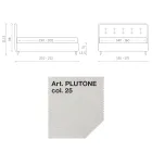 Double Bed 160x190 in Fabric with Headboard with Buttons Made in Italy - Dreams Viadurini