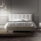Double Bed 160x190 in Fabric with Headboard with Buttons Made in Italy - Dreams Viadurini