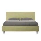 Double Bed 160x200 cm with Microfiber Headboard Made in Italy - Pallone Viadurini