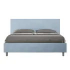 Double Bed 160x200 cm with Microfiber Headboard Made in Italy - Pallone Viadurini