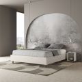 160x200 cm Double Bed Upholstered in Faux Leather Made in Italy - Athlete