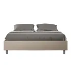 160x200 cm Double Bed Upholstered in Faux Leather Made in Italy - Athlete Viadurini