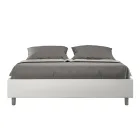 160x200 cm Double Bed Upholstered in Faux Leather Made in Italy - Athlete Viadurini