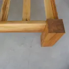 160x200 Double Bed Made of Solid Teak Wood - Fresco Viadurini