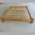 160x200 Double Bed Made of Solid Teak Wood - Fresco Viadurini